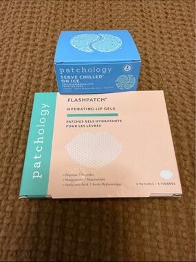 Patchology FlashPatch Hydrating Lip Gels - Peach & Teal Packaging